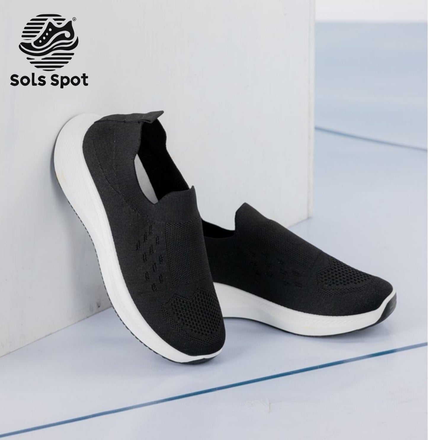 SOLS SPOT  Black Slip Ease for Women