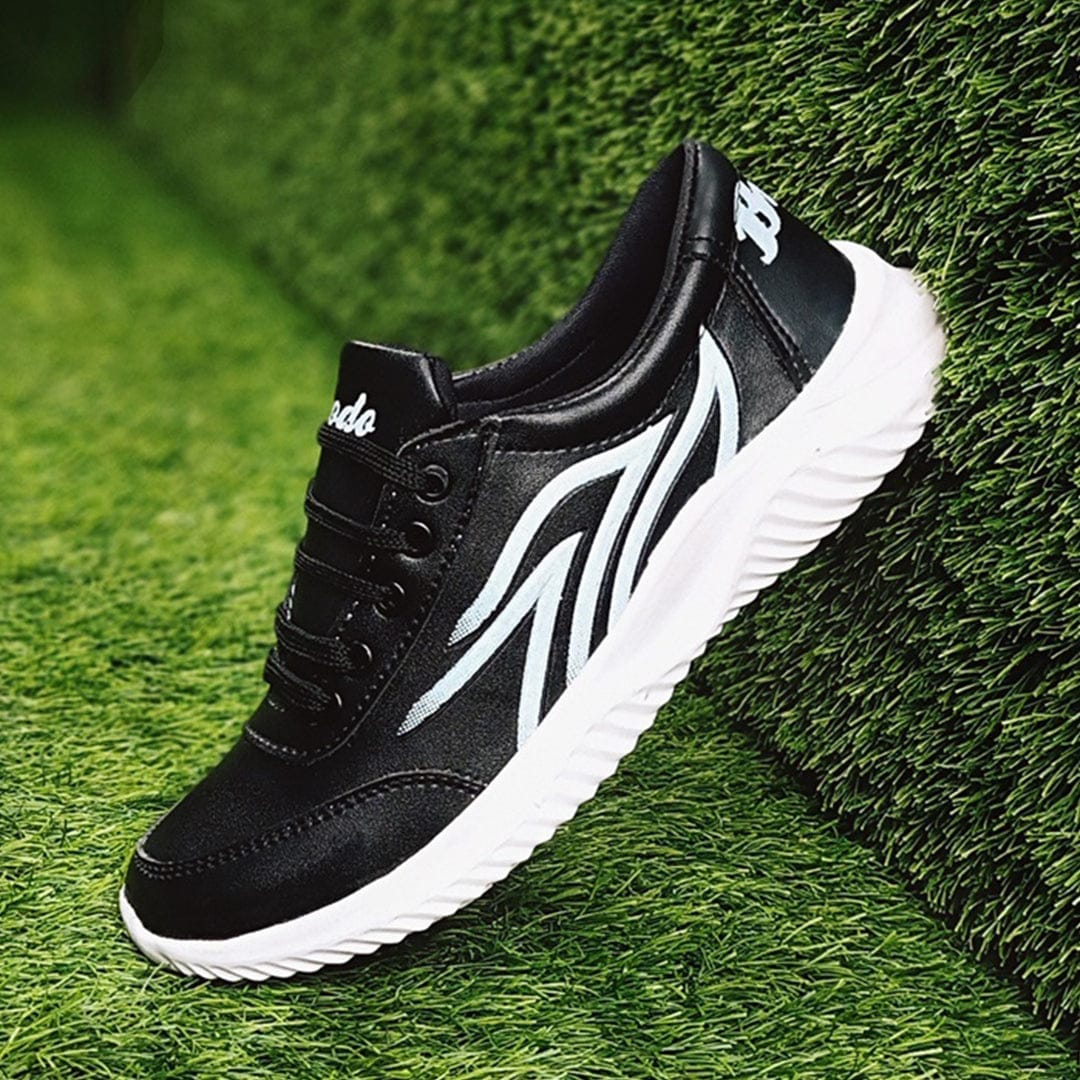 Sols Spot Running Sneakers-black with white lines