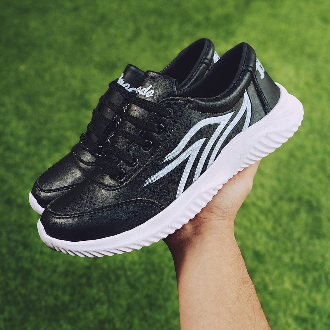 Sols Spot Running Sneakers-black with white lines