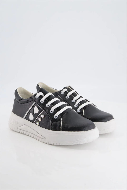 women premium sneakers black