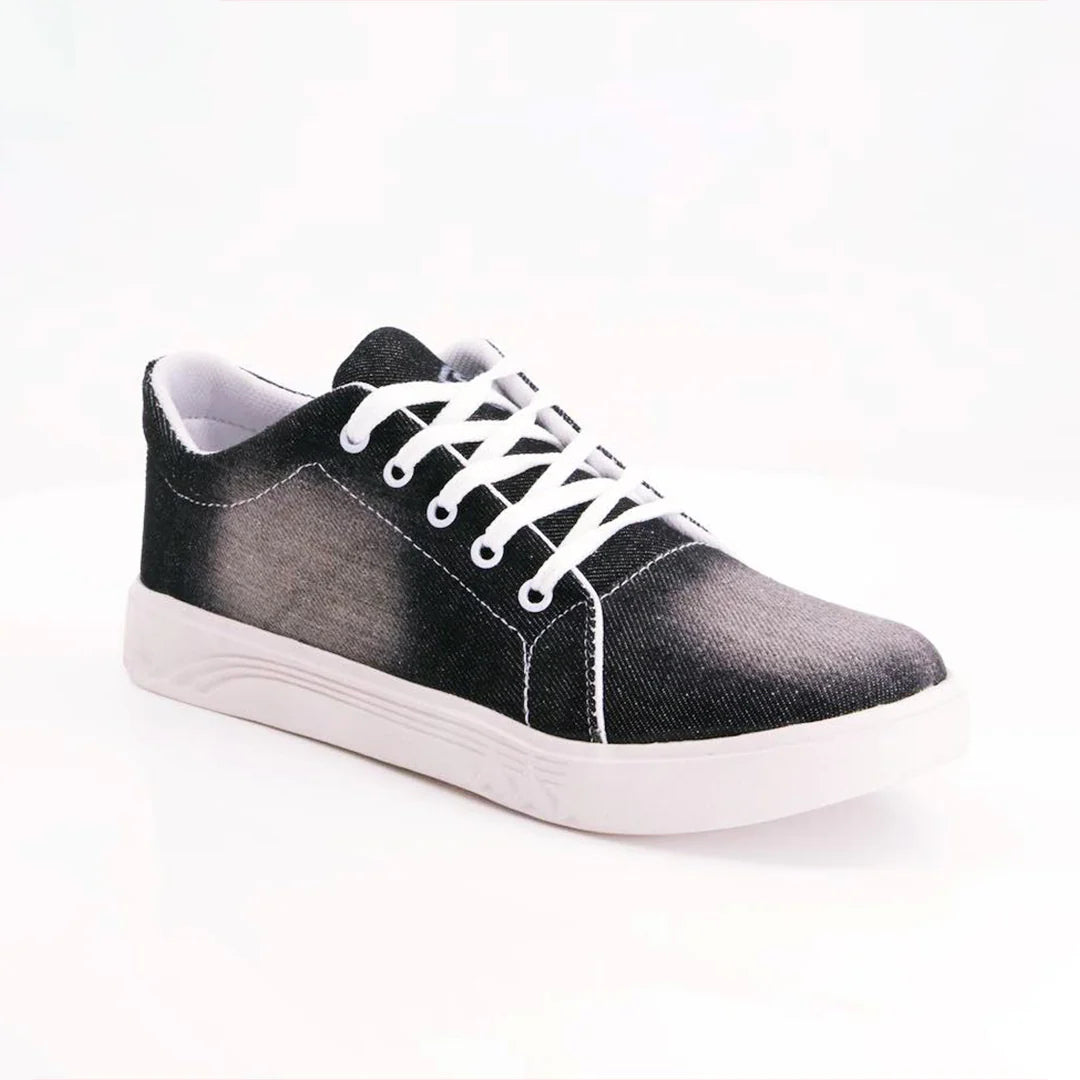 sols spot Classic Lace-up Solid Sneakers-BLACK for men