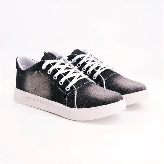 sols spot Classic Lace-up Solid Sneakers-BLACK for men