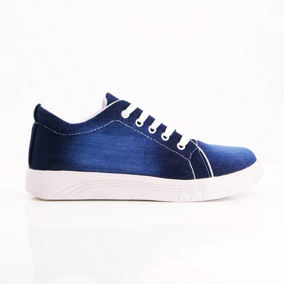 sols spot Classic Lace-up Solid Sneakers-Blue for men