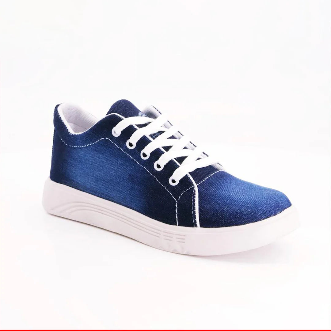 sols spot Classic Lace-up Solid Sneakers-Blue for men