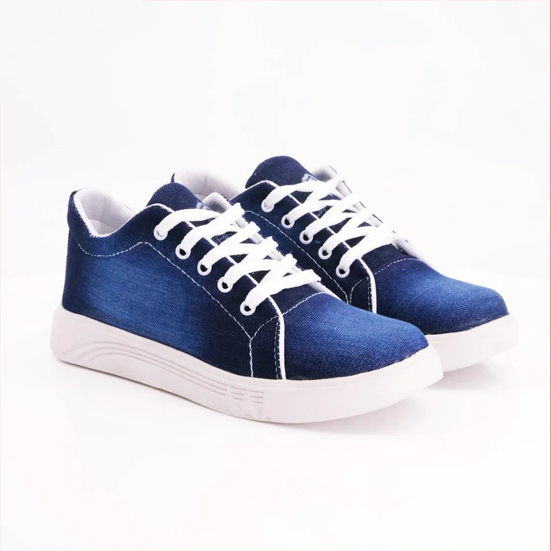 sols spot Classic Lace-up Solid Sneakers-Blue for men